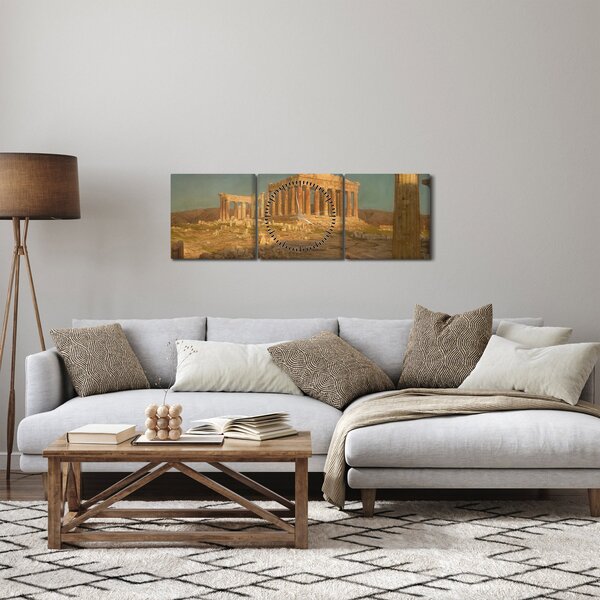 Obraz - Frederic Edwin Church, The Parthenon, reprodukcje (z zegarem) (90x30 cm)