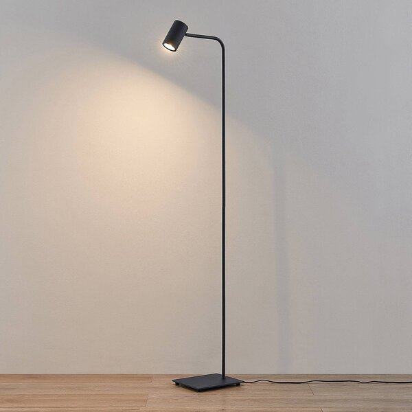 Lampa stojąca Sanad Lindby, czarny, salon / jadalnia, metal, nowoczesny