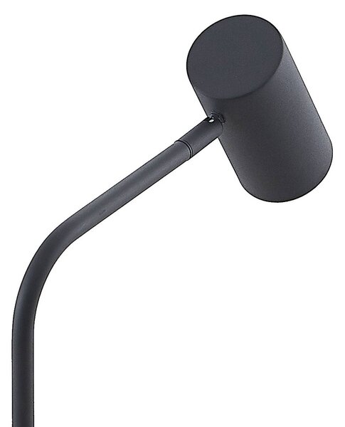 Lampa stojąca Sanad Lindby, czarny, salon / jadalnia, metal, nowoczesny
