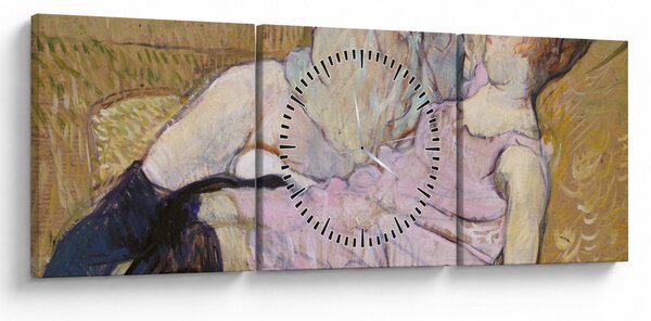 Obraz - Henri de Toulouse-Lautrec, The Sofa, reprodukcje (z zegarem) (90x30 cm)