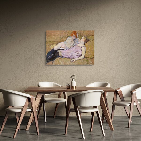 Obraz na szkle - Henri de Toulouse-Lautrec, The Sofa, reprodukcje (70x50 cm)