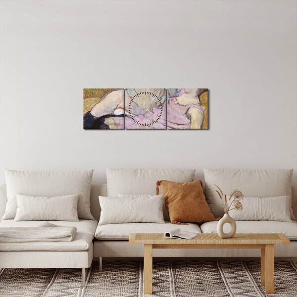 Obraz - Henri de Toulouse-Lautrec, The Sofa, reprodukcje (z zegarem) (90x30 cm)