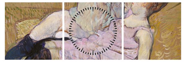 Obraz - Henri de Toulouse-Lautrec, The Sofa, reprodukcje (z zegarem) (90x30 cm)