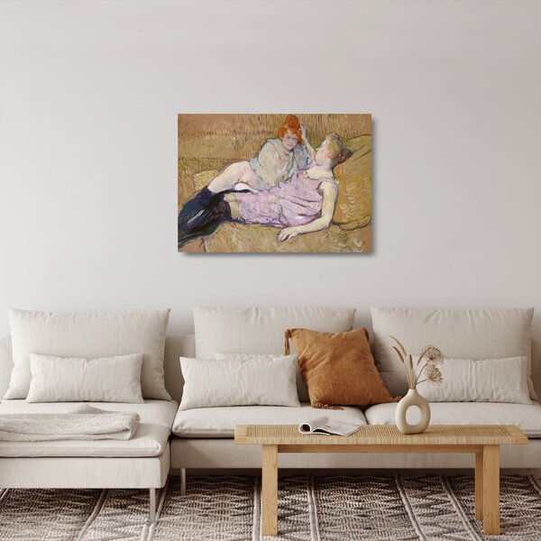 Obraz na szkle - Henri de Toulouse-Lautrec, The Sofa, reprodukcje (70x50 cm)