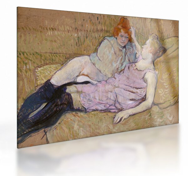 Obraz na szkle - Henri de Toulouse-Lautrec, The Sofa, reprodukcje (70x50 cm)
