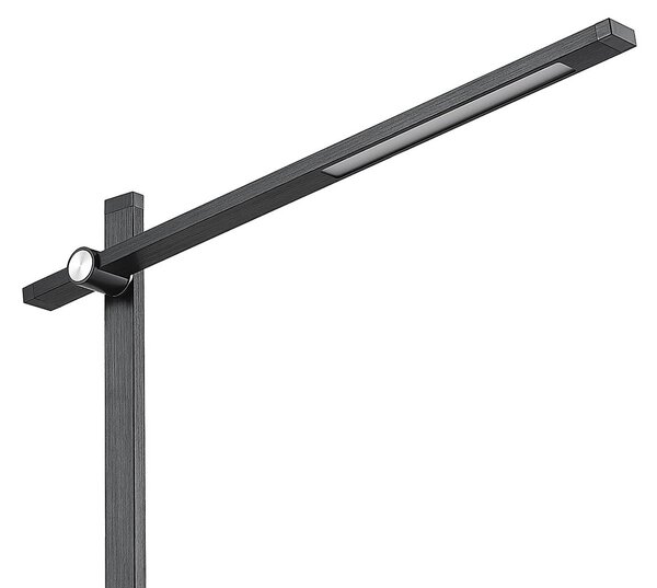 Lampa biurkowa LED Wasko Lucande, możliwość ściemniania, czarny, biuro, metal, nowoczesny
