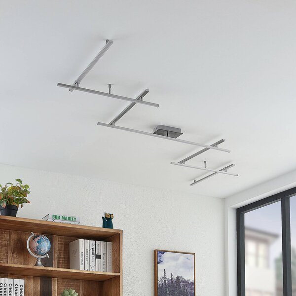 Lampa sufitowa LED Kerem Lindby, możliwość ściemniania, aluminiowy / szary / cynkowy, salon / jadalnia, metal, nowoczesny