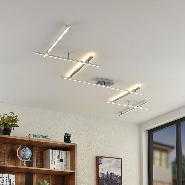 Lampa sufitowa LED Kerem Lindby, możliwość ściemniania, aluminiowy / szary / cynkowy, salon / jadalnia, metal, nowoczesny