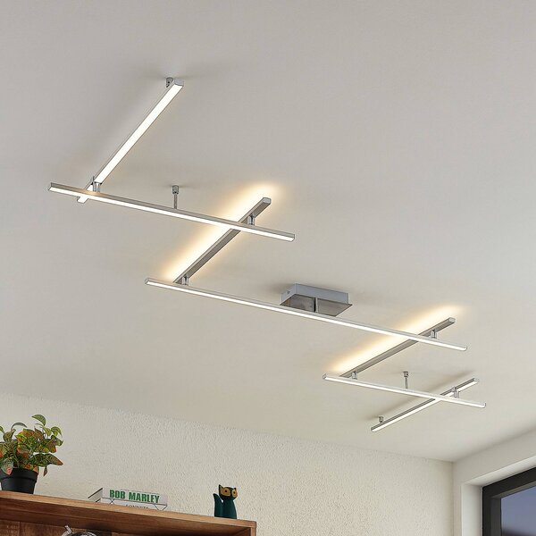 Lampa sufitowa LED Kerem Lindby, możliwość ściemniania, aluminiowy / szary / cynkowy, salon / jadalnia, metal, nowoczesny