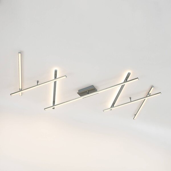 Lampa sufitowa LED Kerem Lindby, możliwość ściemniania, aluminiowy / szary / cynkowy, salon / jadalnia, metal, nowoczesny
