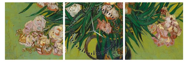 Obraz - Vincent van Gogh, Oleanders, reprodukcje (z zegarem) (90x30 cm)