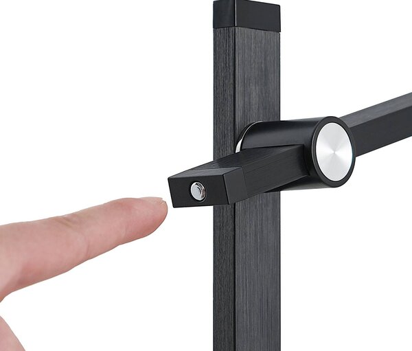 Lampa biurkowa LED Wasko Lucande, możliwość ściemniania, czarny, biuro, metal, nowoczesny