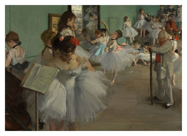 Obraz na szkle - Edgar Degas, The Dance Class, reprodukcje (70x50 cm)