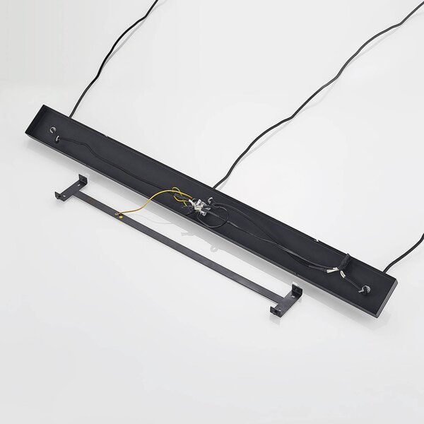 Lampa wisząca Tarjei Lindby, możliwość ściemniania, czarny, salon / jadalnia, metal, nowoczesny