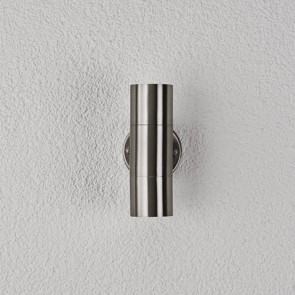Kinkiet zewnętrzny Hakan Lindby, aluminiowy / szary / cynkowy, stal szlachetna, nowoczesny