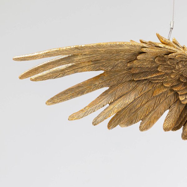 KARE Lampa wisząca designerska Animal Owl, możliwość ściemniania, mosiężny / złoty, salon / jadalnia, tworzywo sztuczne, design