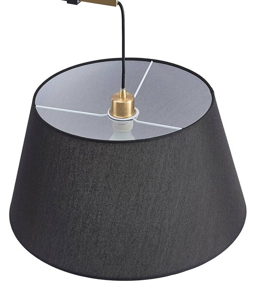Kinkiet Beleza Lucande, czarny, salon / jadalnia, aluminium, nowoczesny