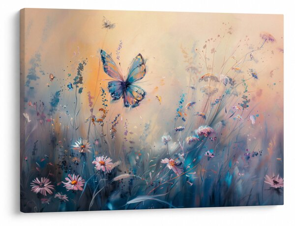 Obraz - Łąka z motylem II (70x50 cm)