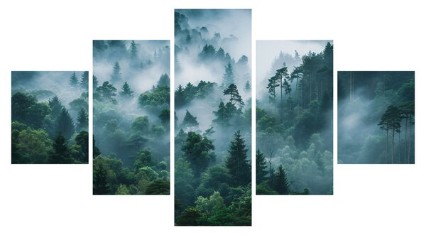 Obraz - Las we mgle (125x70 cm)