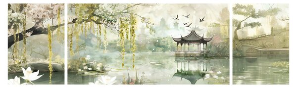Obraz - Chińskie jezioro (170x50 cm)