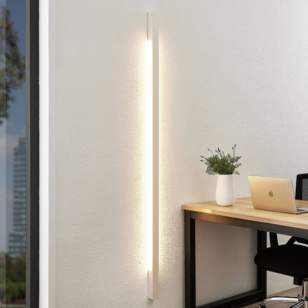 Kinkiet LED Ivano Arcchio, biały / opal, przedpokój, aluminium, nowoczesny