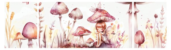 Obraz - Różowa wróżka (170x50 cm)