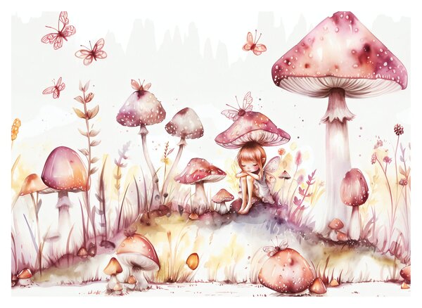 Obraz - Różowa wróżka (70x50 cm)