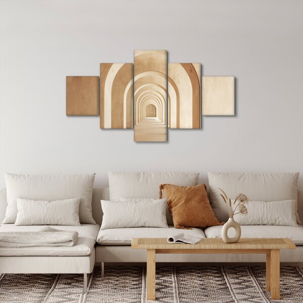 Obraz - Beżowe przejście (125x70 cm)