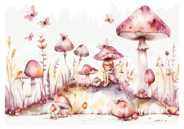 Obraz na szkle - Różowa wróżka (70x50 cm)
