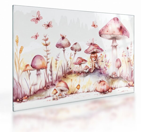 Obraz na szkle - Różowa wróżka (70x50 cm)