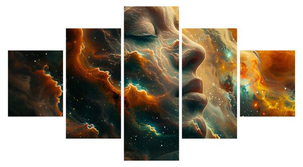 Obraz - Twarz w kosmosie (125x70 cm)