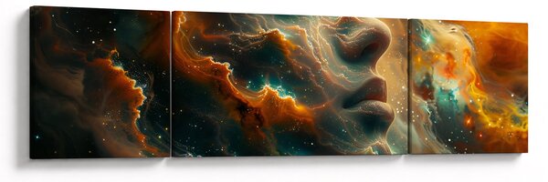Obraz - Twarz w kosmosie (170x50 cm)