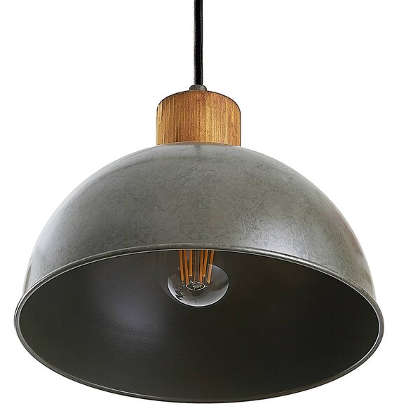 Lampa wisząca Durbis Lindby, możliwość ściemniania, jasne drewno, salon / jadalnia, drewno, vintage