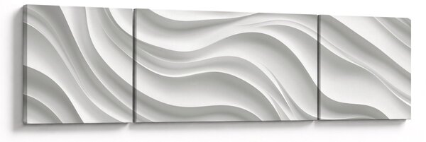 Obraz - 3D białe fale (170x50 cm)