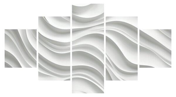 Obraz - 3D białe fale (125x70 cm)