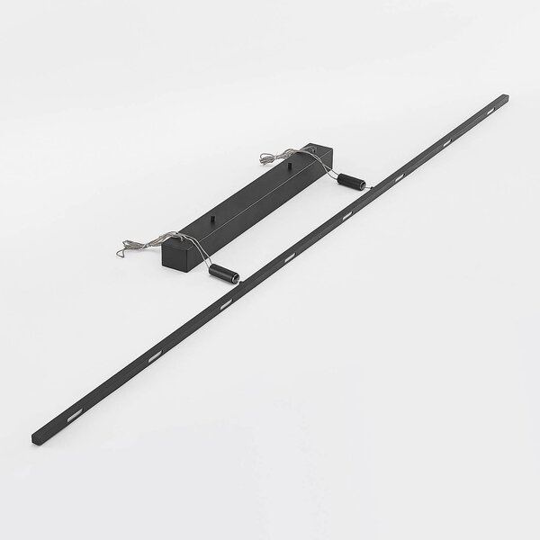 Lampa wisząca Stakato Lucande, możliwość ściemniania, czarny, salon / jadalnia, metal, nowoczesny