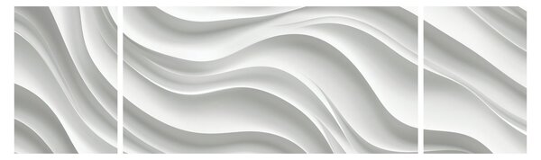 Obraz - 3D białe fale (170x50 cm)