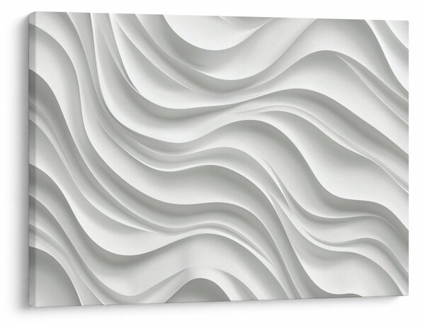 Obraz - 3D białe fale (70x50 cm)
