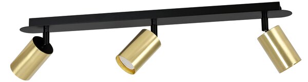 ZEN 3 BLACK 622/3 spot sufitowy reflektor halogen LED regulowany czarno-złoty