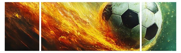 Obraz - Piłka nożna w locie (170x50 cm)