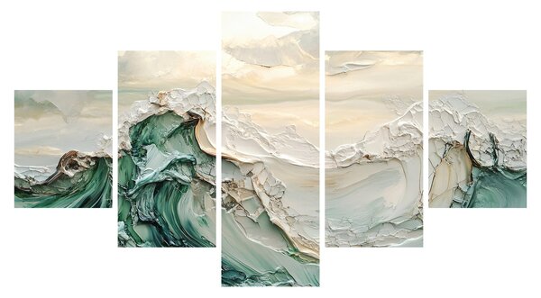Obraz - 3D abstrakcja morza (125x70 cm)