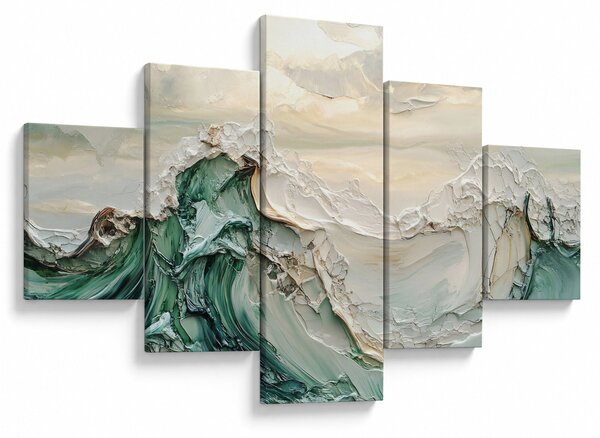 Obraz - 3D abstrakcja morza (125x70 cm)