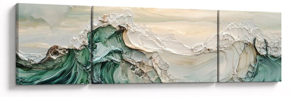 Obraz - 3D abstrakcja morza (170x50 cm)