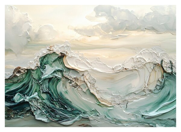 Obraz - 3D abstrakcja morza (70x50 cm)