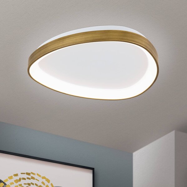 ORION Lampa sufitowa LED Charlie, brązowy / mosiężny, salon / jadalnia, tworzywo sztuczne, nowoczesny