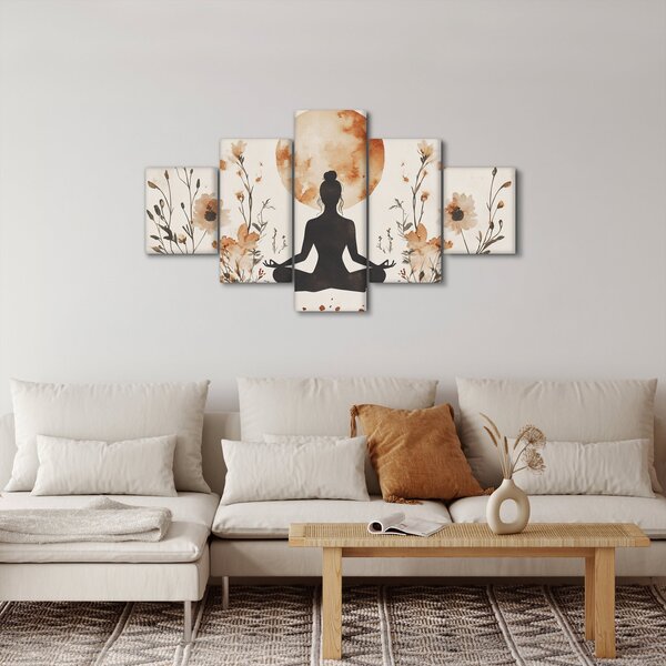 Obraz - Pomarańczowa joga (125x70 cm)