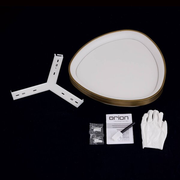 ORION Lampa sufitowa LED Charlie, brązowy / mosiężny, salon / jadalnia, tworzywo sztuczne, nowoczesny