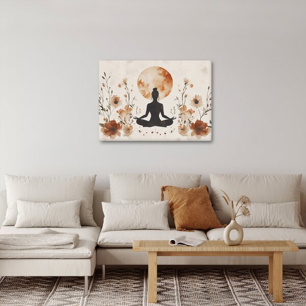 Obraz - Pomarańczowa joga (70x50 cm)