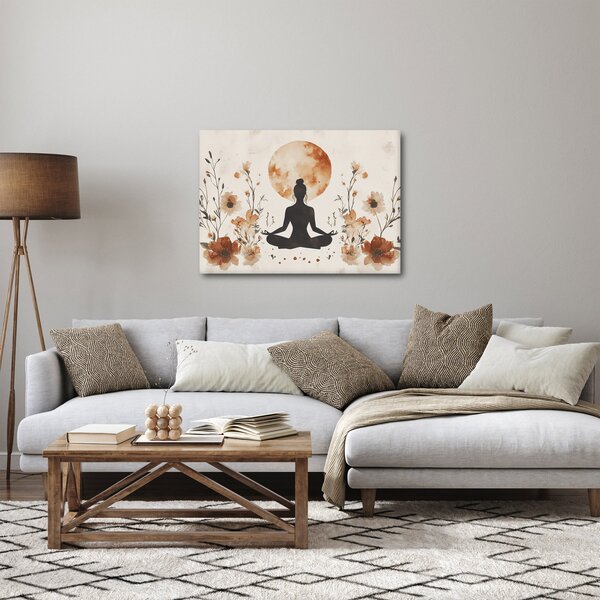 Obraz - Pomarańczowa joga (70x50 cm)