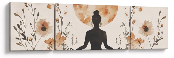 Obraz - Pomarańczowa joga (170x50 cm)